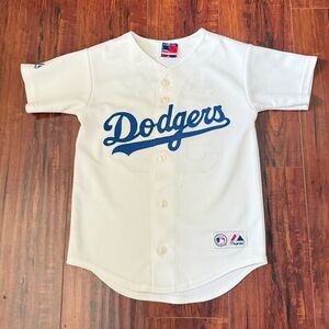 Vintage LA Dodgers YOUNG/KIDS Sz Lrg Jersey #99 Ramirez By Majestic Made In USA